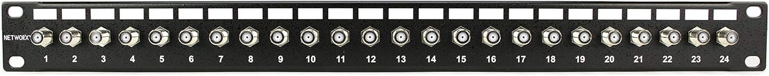 Networx Coaxial Patch Panels: 24 Port F-Connector Solution
