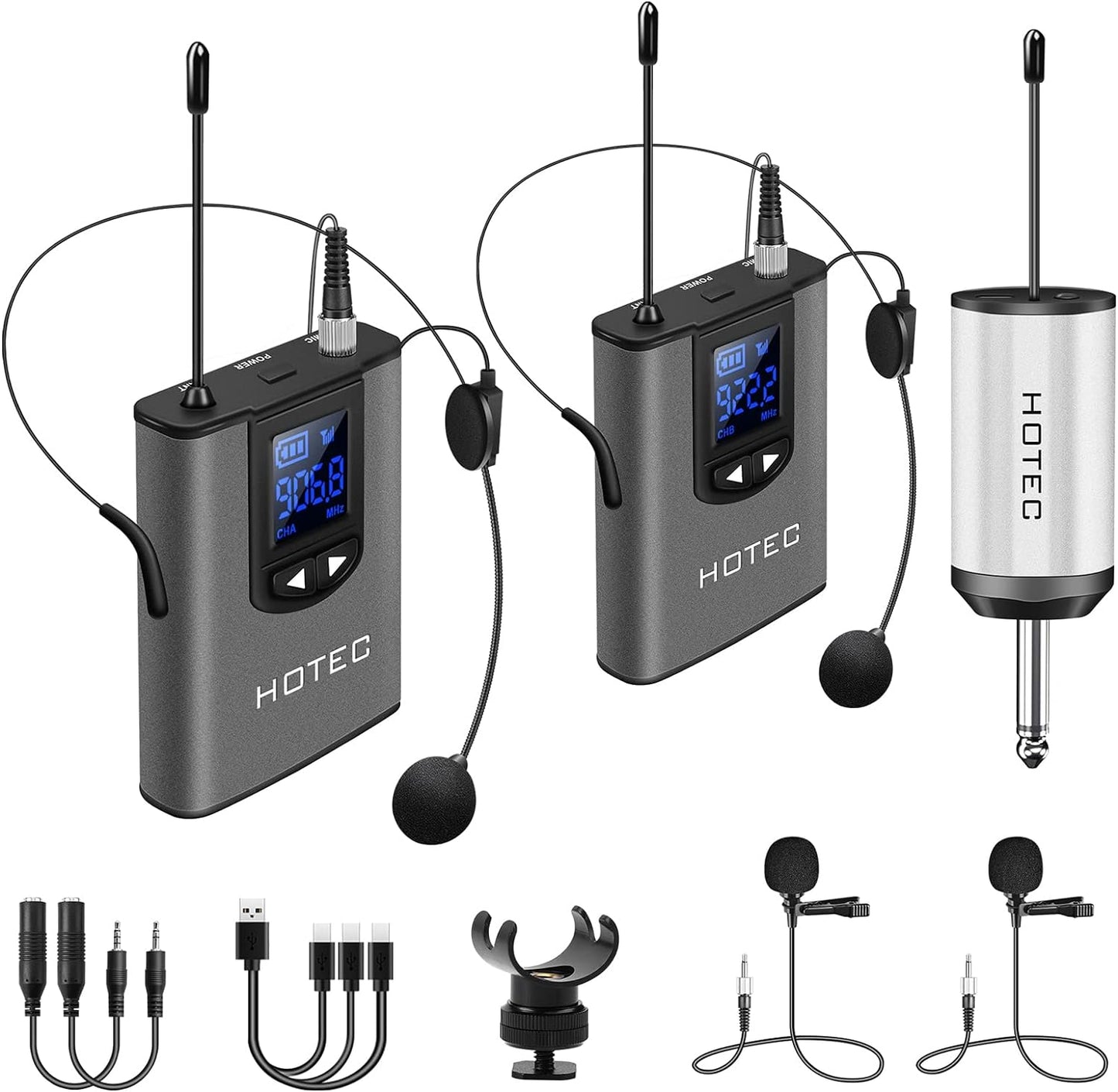 Hotec Wireless Dual Microphones System for Live Performances