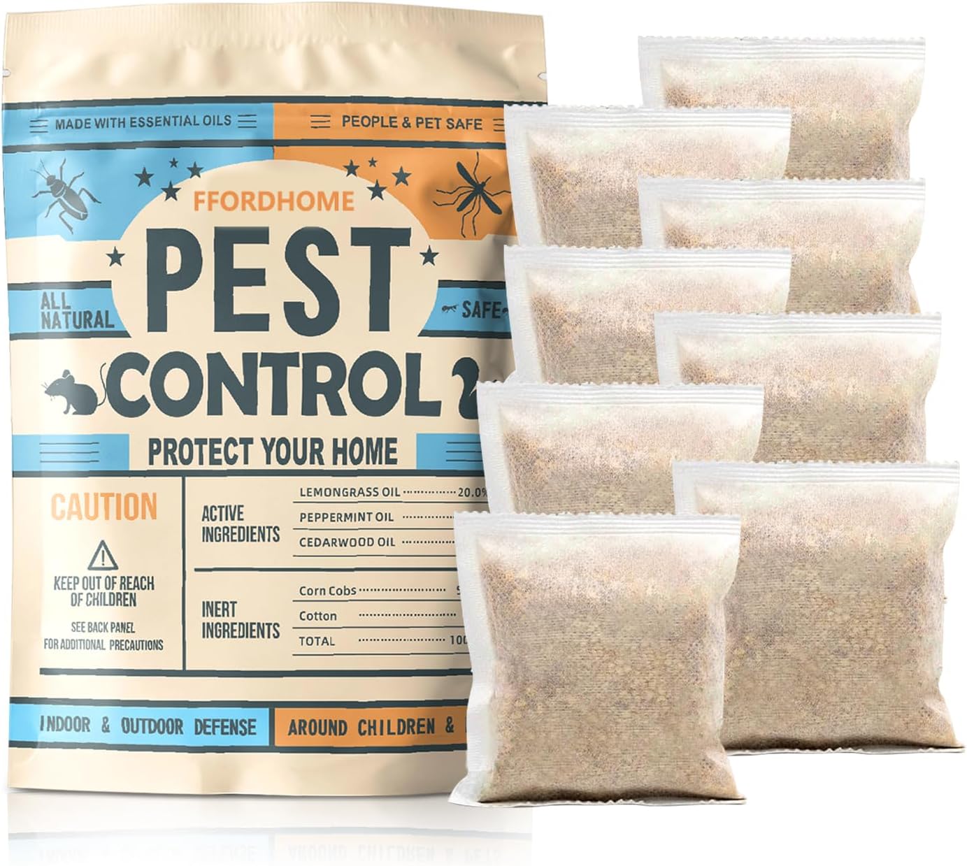 Pest Control Pouches - Peppermint Oil All-Purpose Repellent
