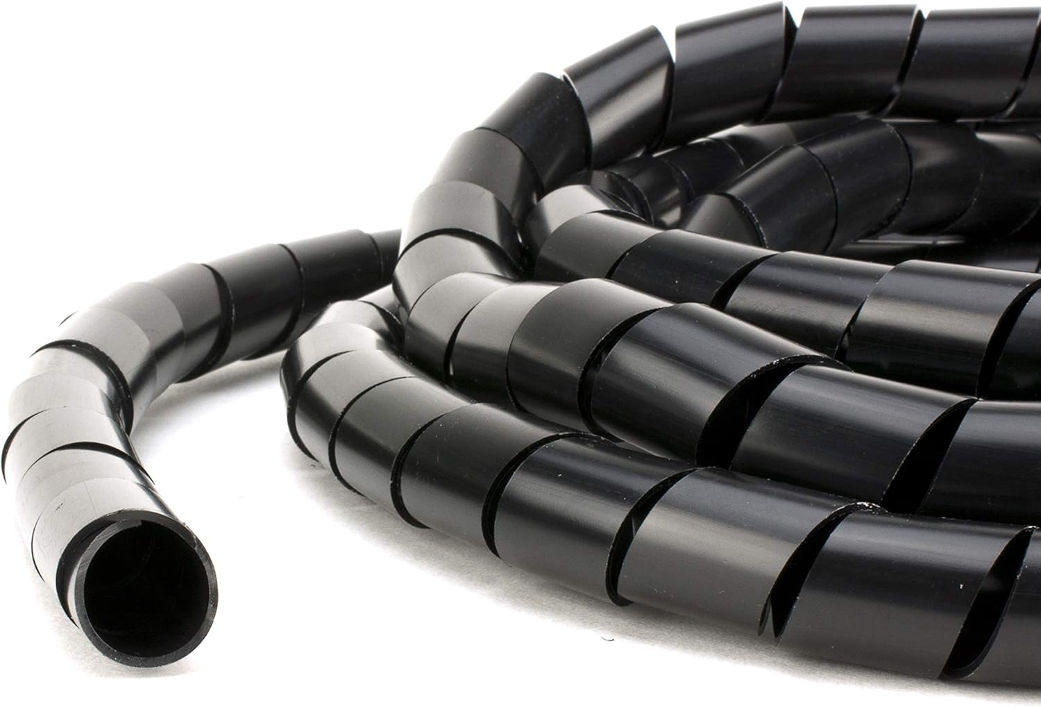 Secure 1 Inch Black Polyethylene Spiral Wrap for Cable Management