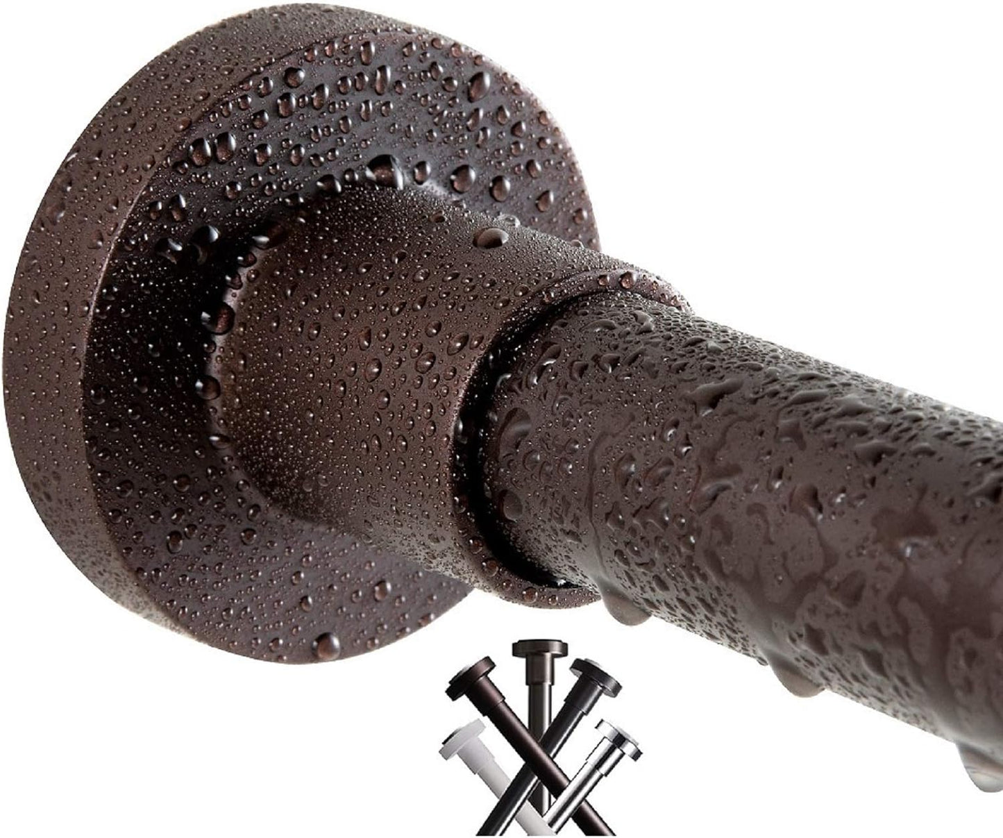 BRIOFOX Shower Curtain Rod 43-73 Inches Matte Bronze, Rust-Free