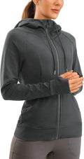 CRZ YOGA Women's Full Zip Hooded Sweatshirt Slim Fit - Warm Everyday