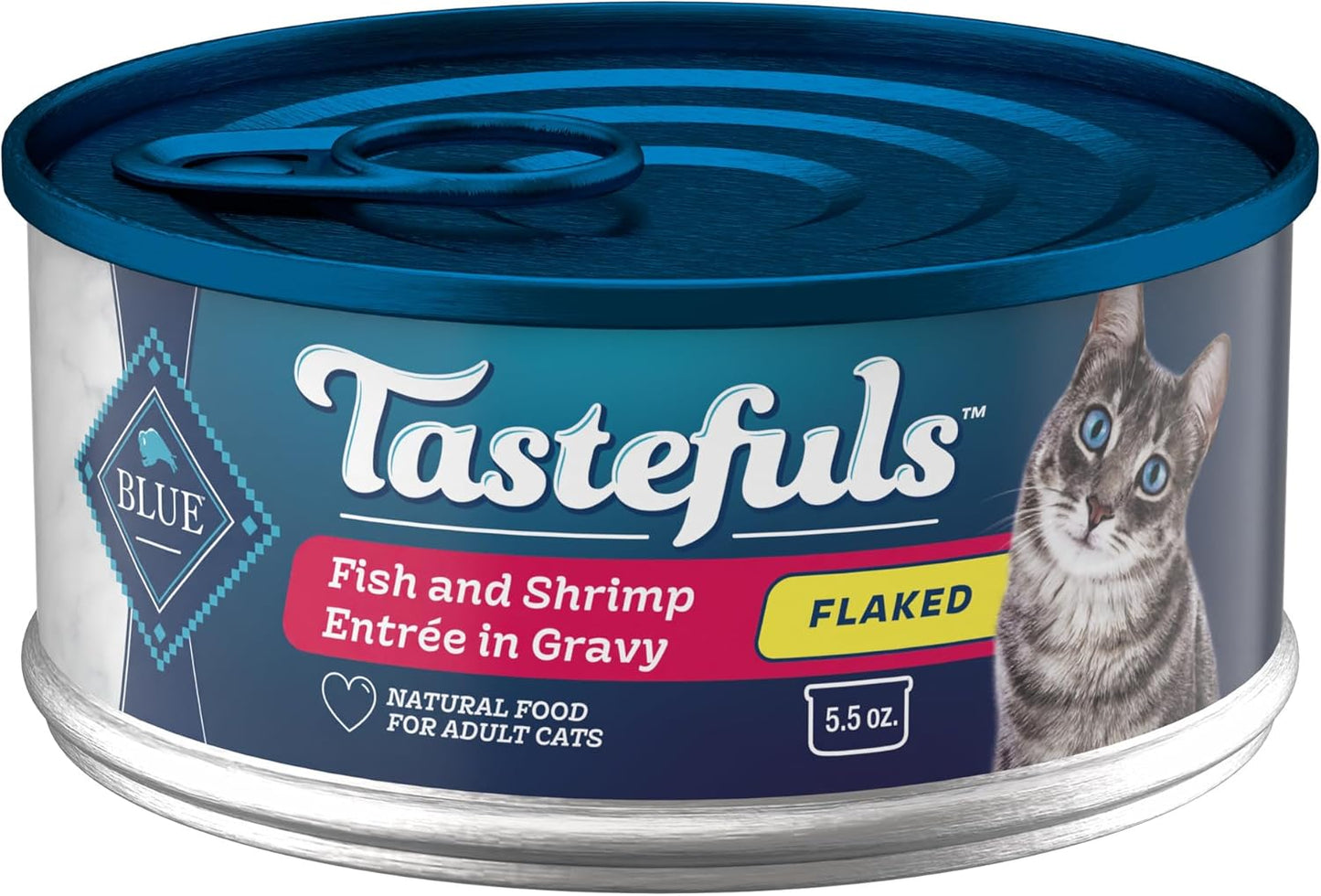 Blue Buffalo Tastefuls Flaked Wet Cat Food with Fish and Shrimp