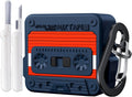 MOFREE Retro Cassette AirPods 4 Case + Cleaner Kit - Blue Red