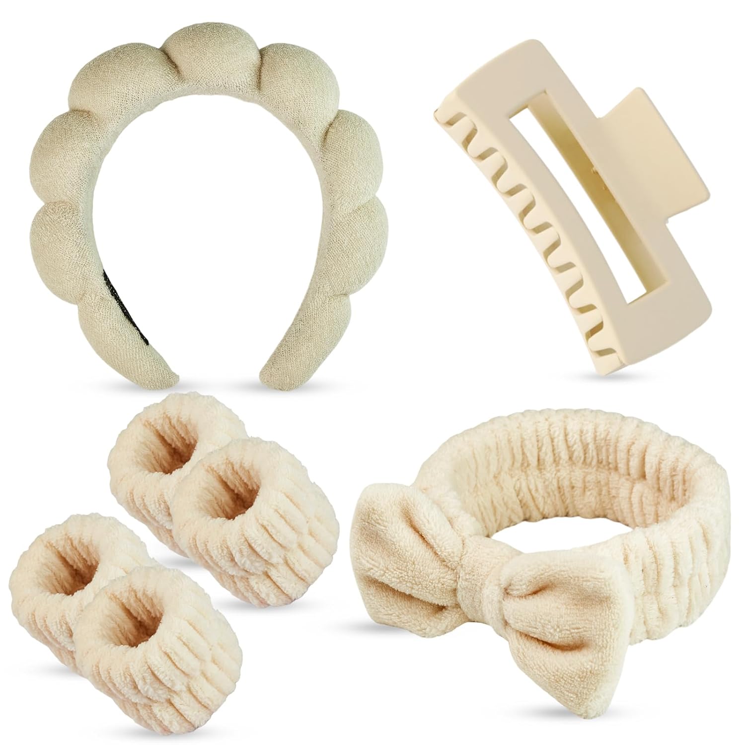 College Style 7 Pcs Spa Set - Hair & Skincare Accessories