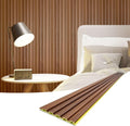 Art3d Slat Wall Panels WPC 3D Wall Paneling 8-Pack - Teak finish