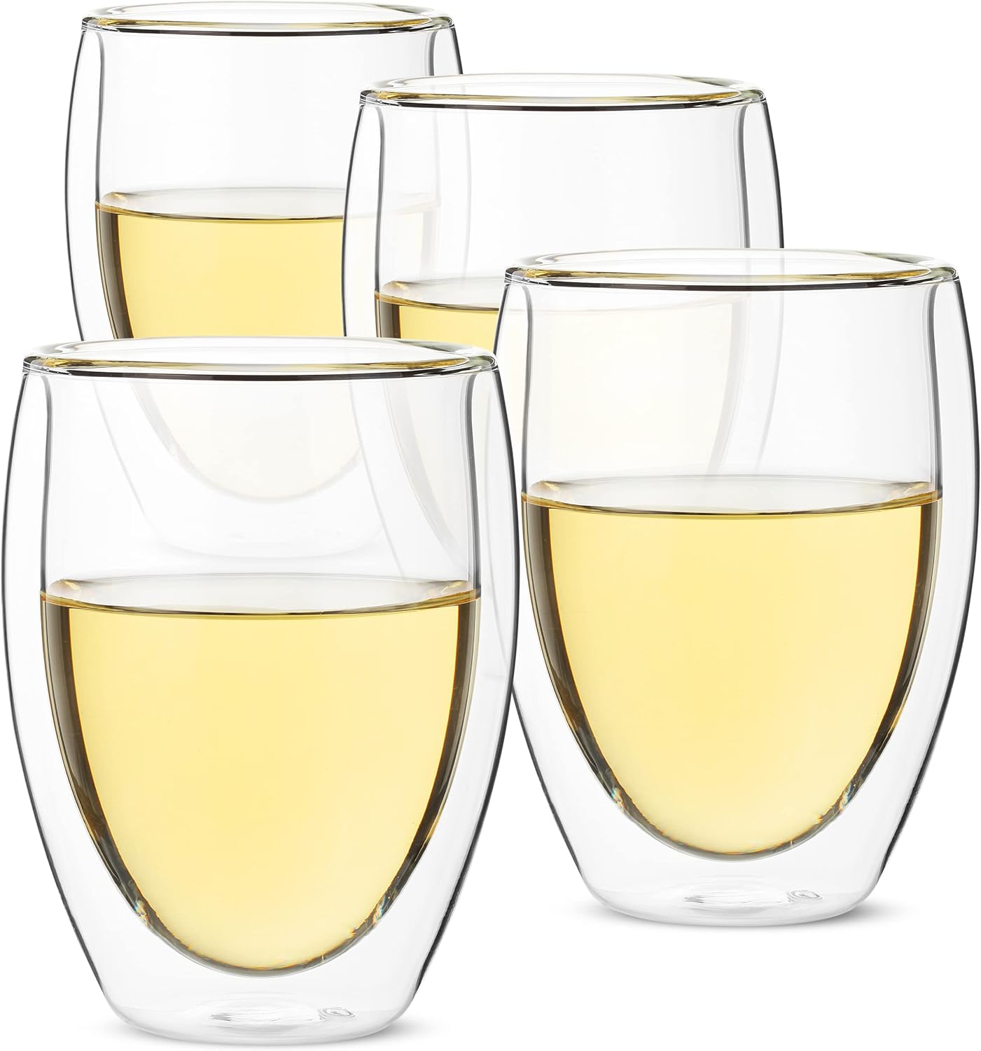 Double Wall Stemless Wine Glass Set - Perfect for Gifts