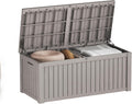 150 Gallon Resin Deck Box Waterproof Outdoor Storage - Large Capacity