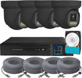 4K NVR PoE Security Camera System Wired 4pcs Cameras - 4K Recorder Kit