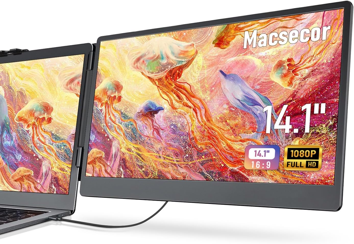 HD Portable Laptop Monitor Extender - Macsecor