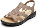 DREAM PAIRS Women's Arch Support Dressy Flat Sandals - Comfortable it