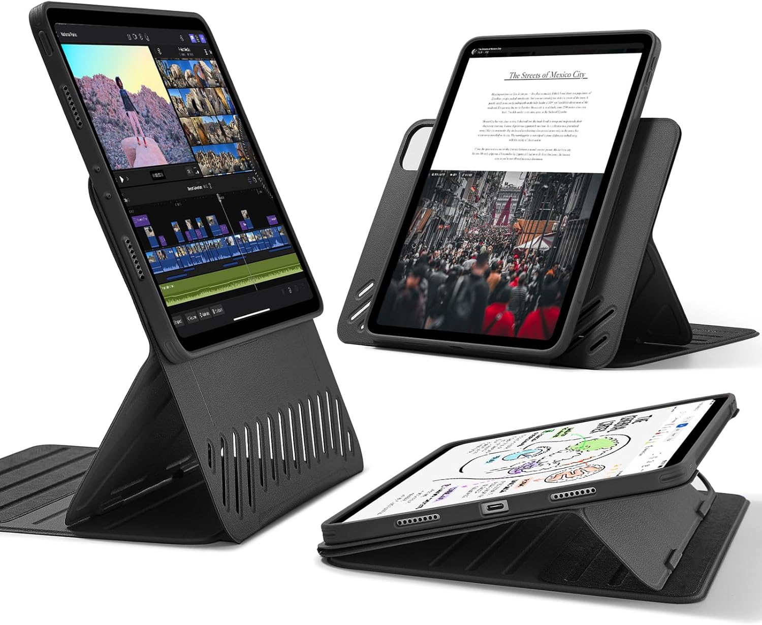 ESR iPad Pro 12.9 Case with Magnetic Cover and Adjustable Stand