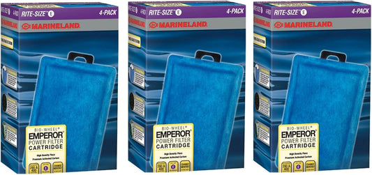 Marineland Rite-Size Cartridge E - 12 Total Cartridges for Filters