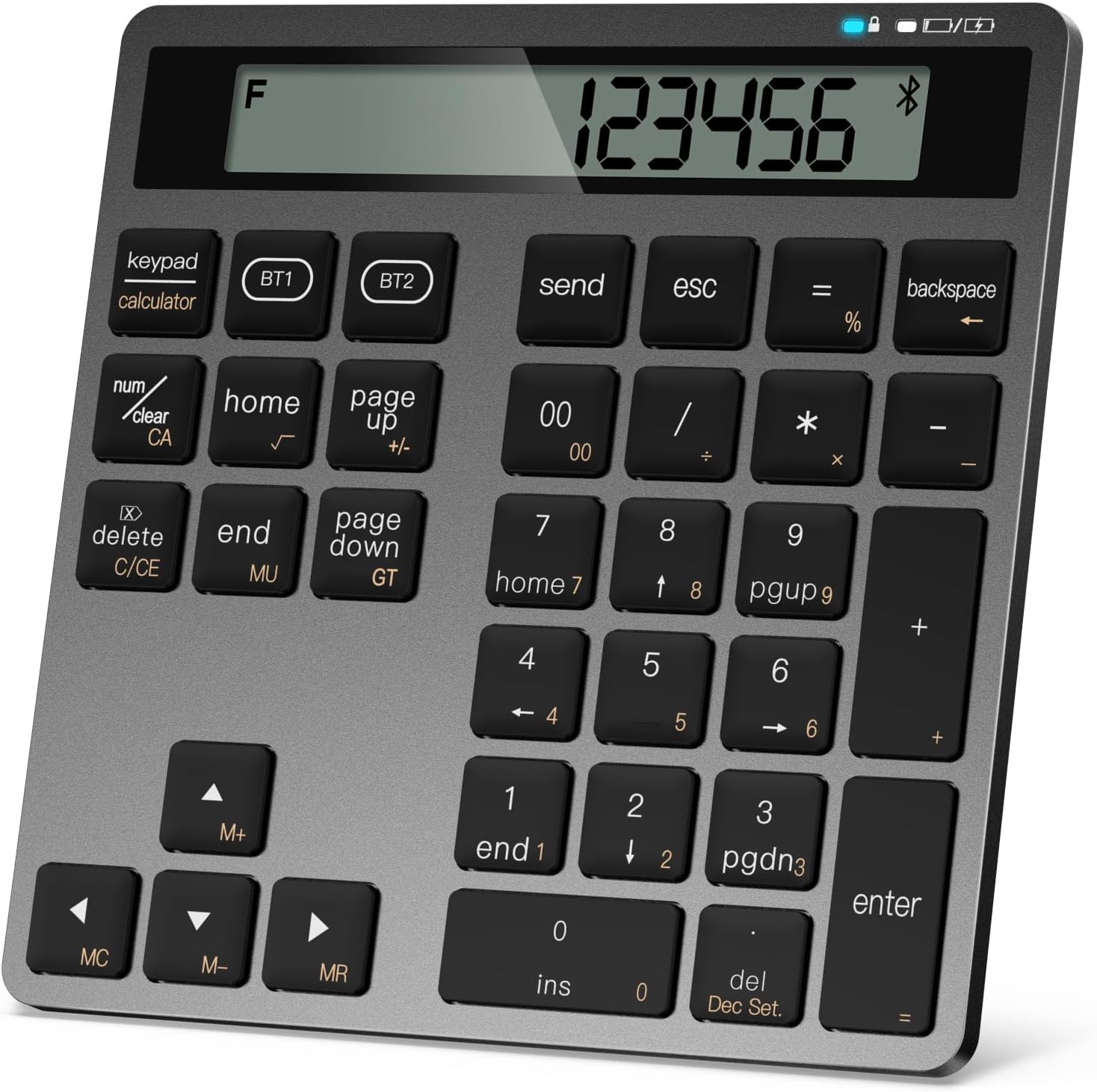 Rechargeable Wireless Number Pad for Laptop - 34 Keys Numpad