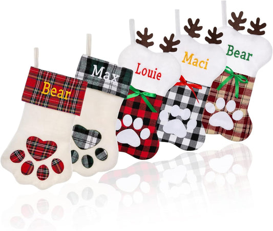 Personalized Christmas Stocking for Family Kids Pets Decor