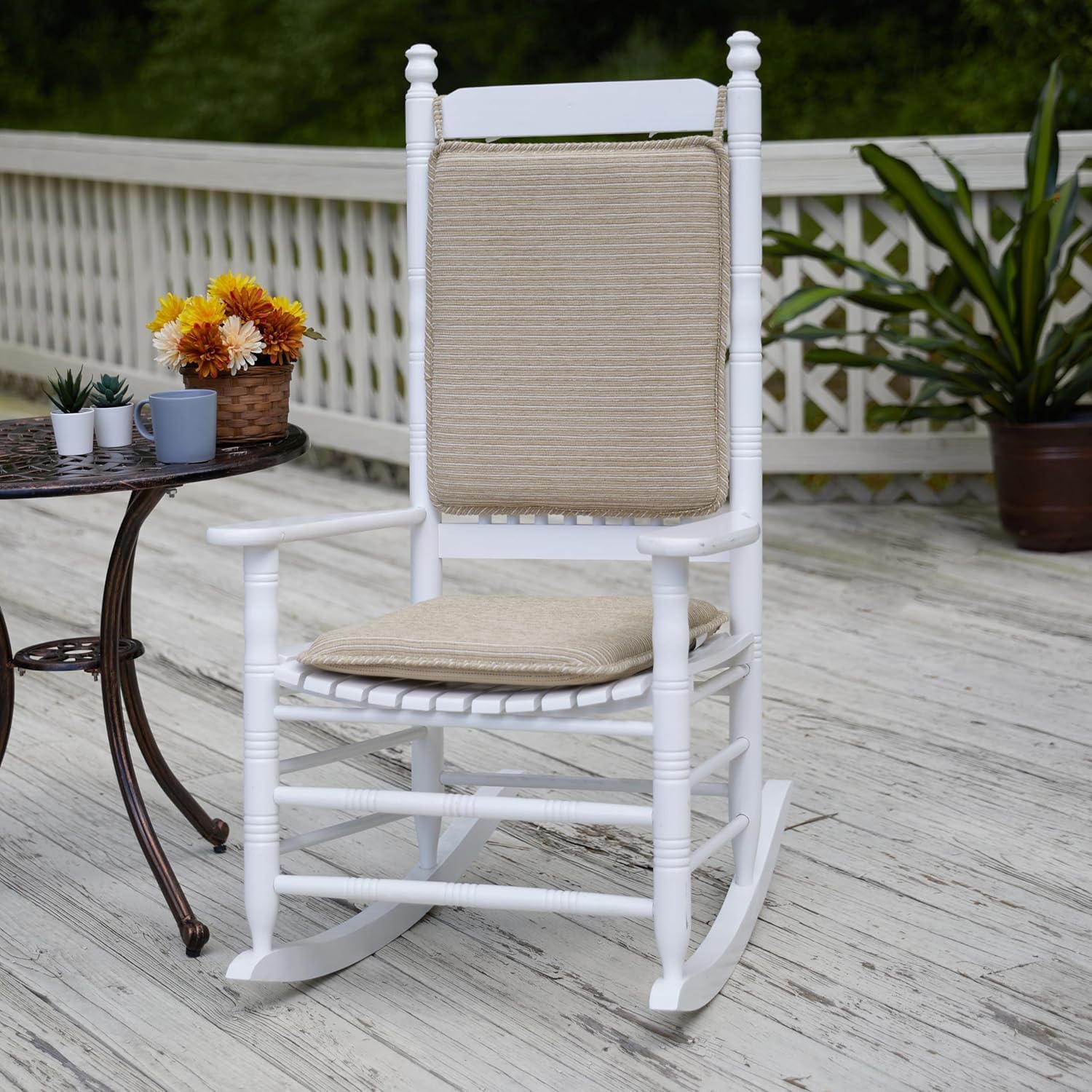 Klear Vu Porch Rocking Chair Cushion Set for Comfort and Style