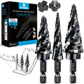 M35 Four Spiral Flute Step Drill Bit Set 1/8ft-7/8ft - High Durability