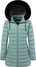 Women's Long Waterproof Down Coat by GOLDLADIES for Cold Weather
