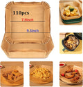 air fryer liners 9.5 inch square - disposable parchment for easy