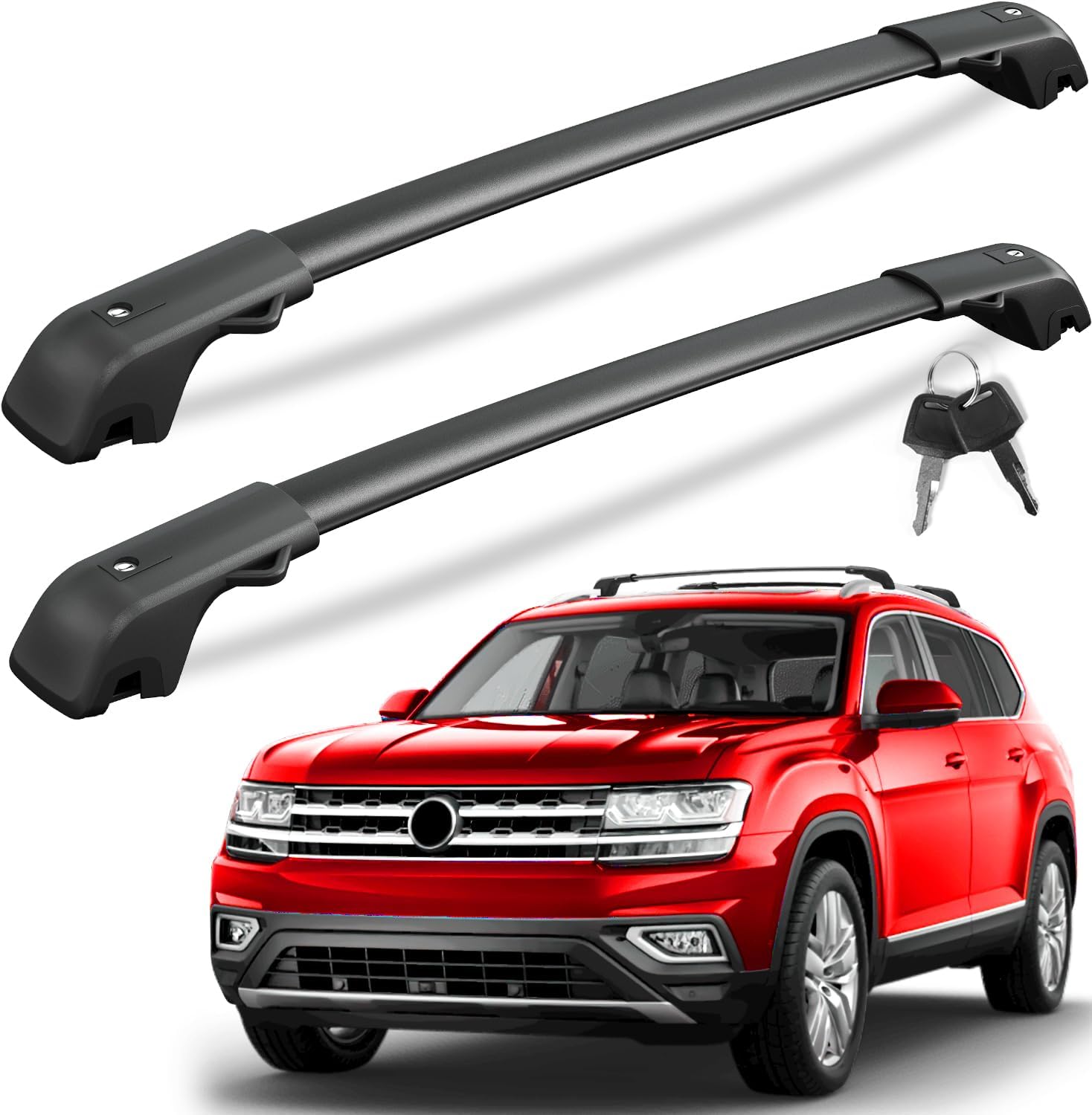 KINGGERI Roof Rack Cross Bars for Volkswagen Atlas 2017-2026