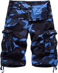 Cotton Men's Loose Fit Multi-Pocket Cargo Shorts - Casual Comfort