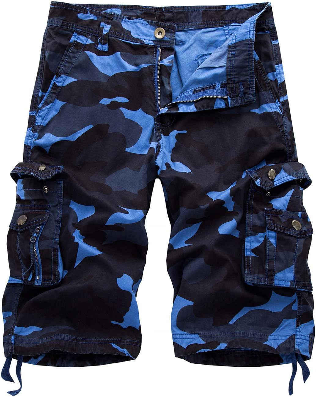 IDEALSANXUN Men's Casual Loose Fit Multi-Pockets Cargo Shorts