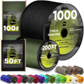 TECEUM 5/32ft Paracord 550 Tactical Rope - Strong, UV Resistant