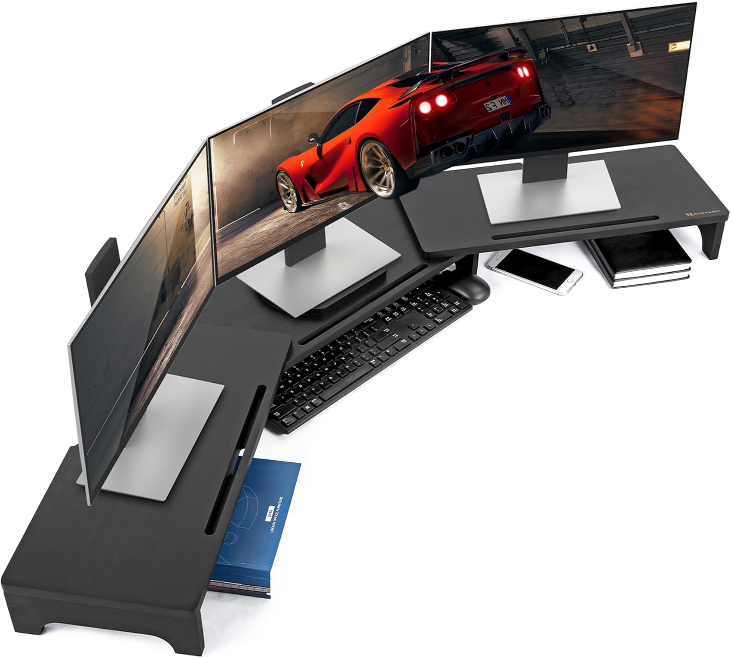 Nnewvante Monitor Stand Riser for Large TVs and Monitors