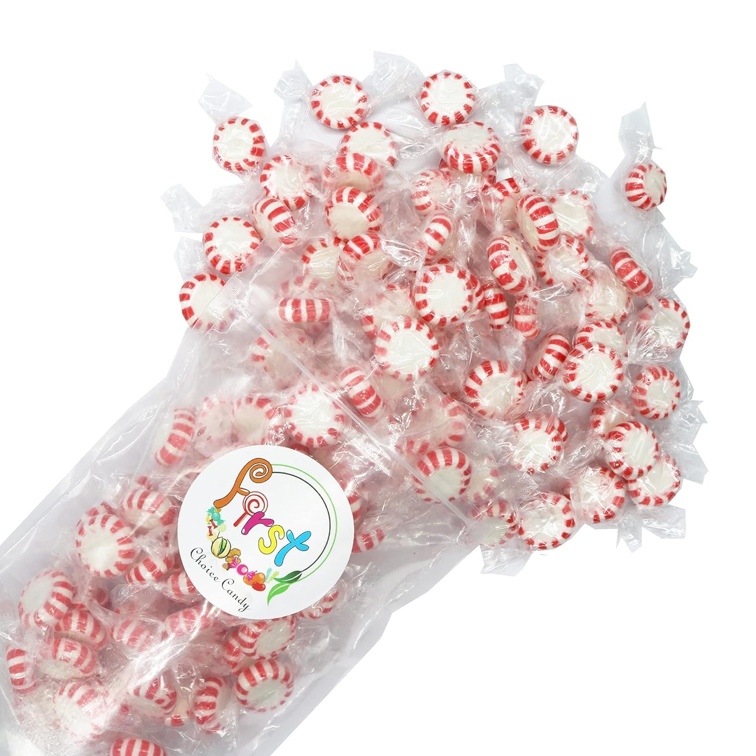 Starlight Mint Hard Candy Disc - Red Peppermint Flavor Treats