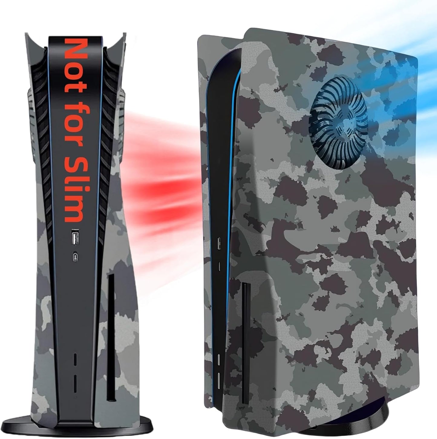 PS5 Cooling Vent Cover Plates - Gray Camo