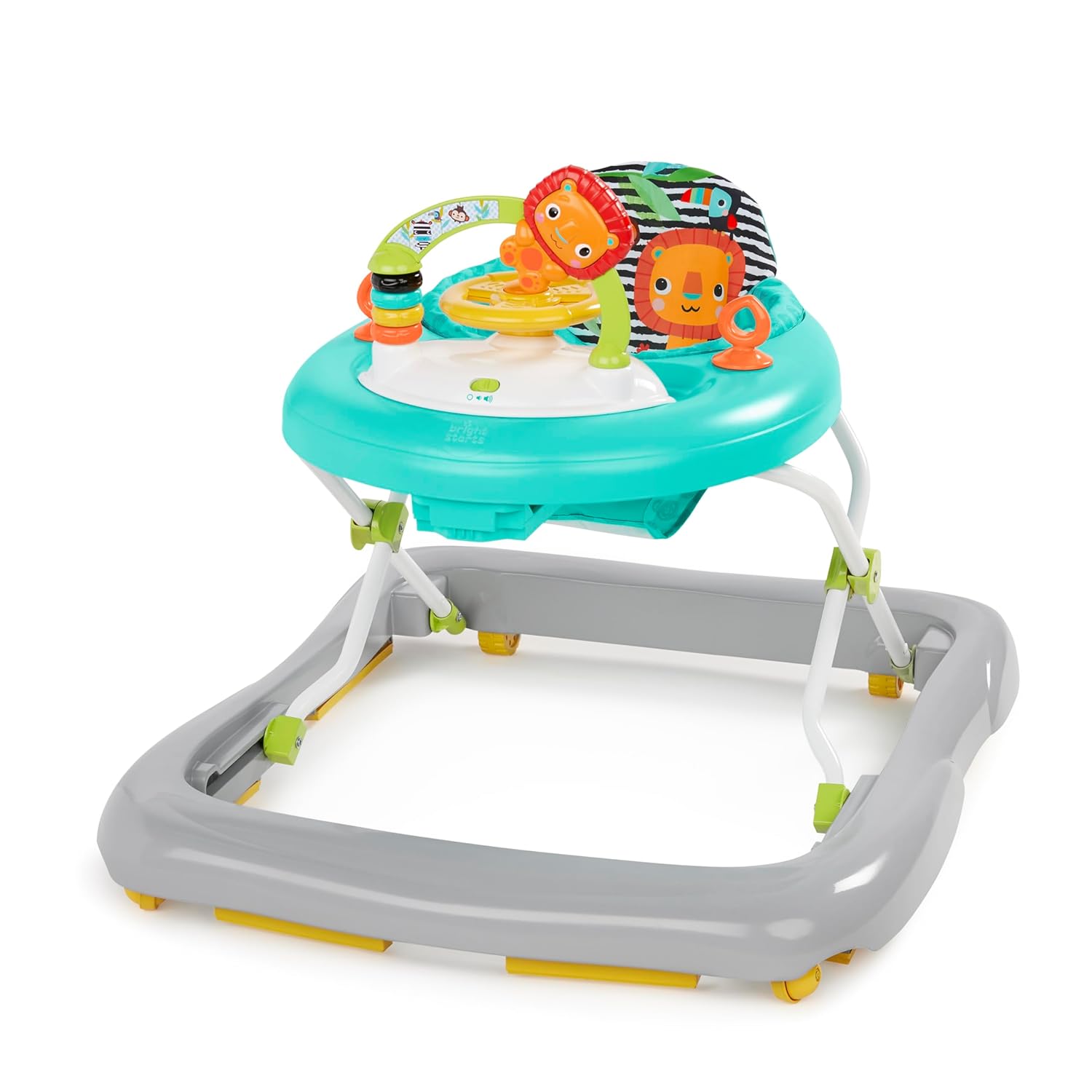Bright Starts Zig Zag Zebra Baby Walker with Steering Wheel Fun