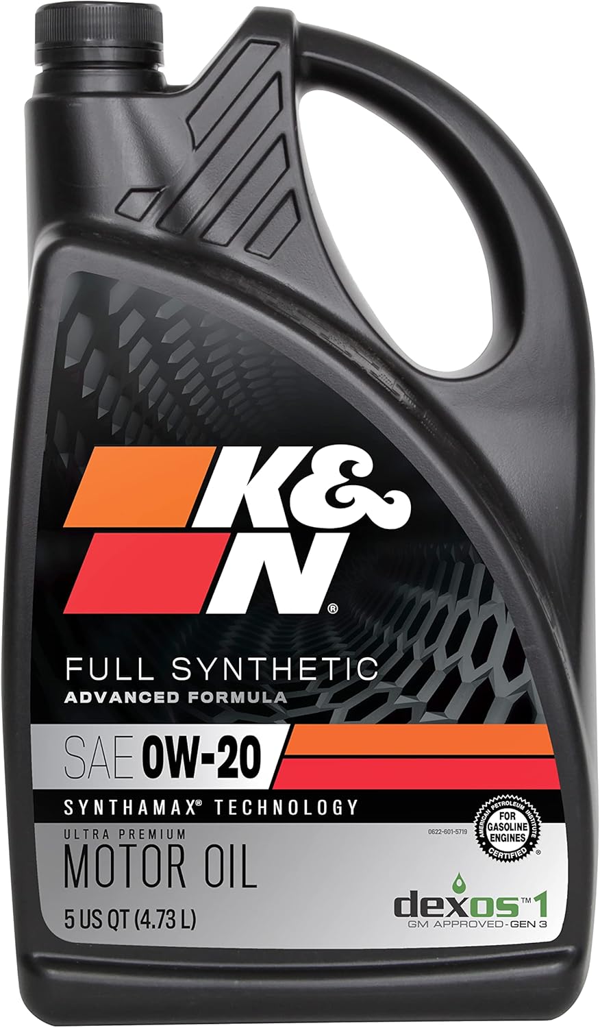 K&N 0W-20 Synthetic Engine Oil for Premium Protection