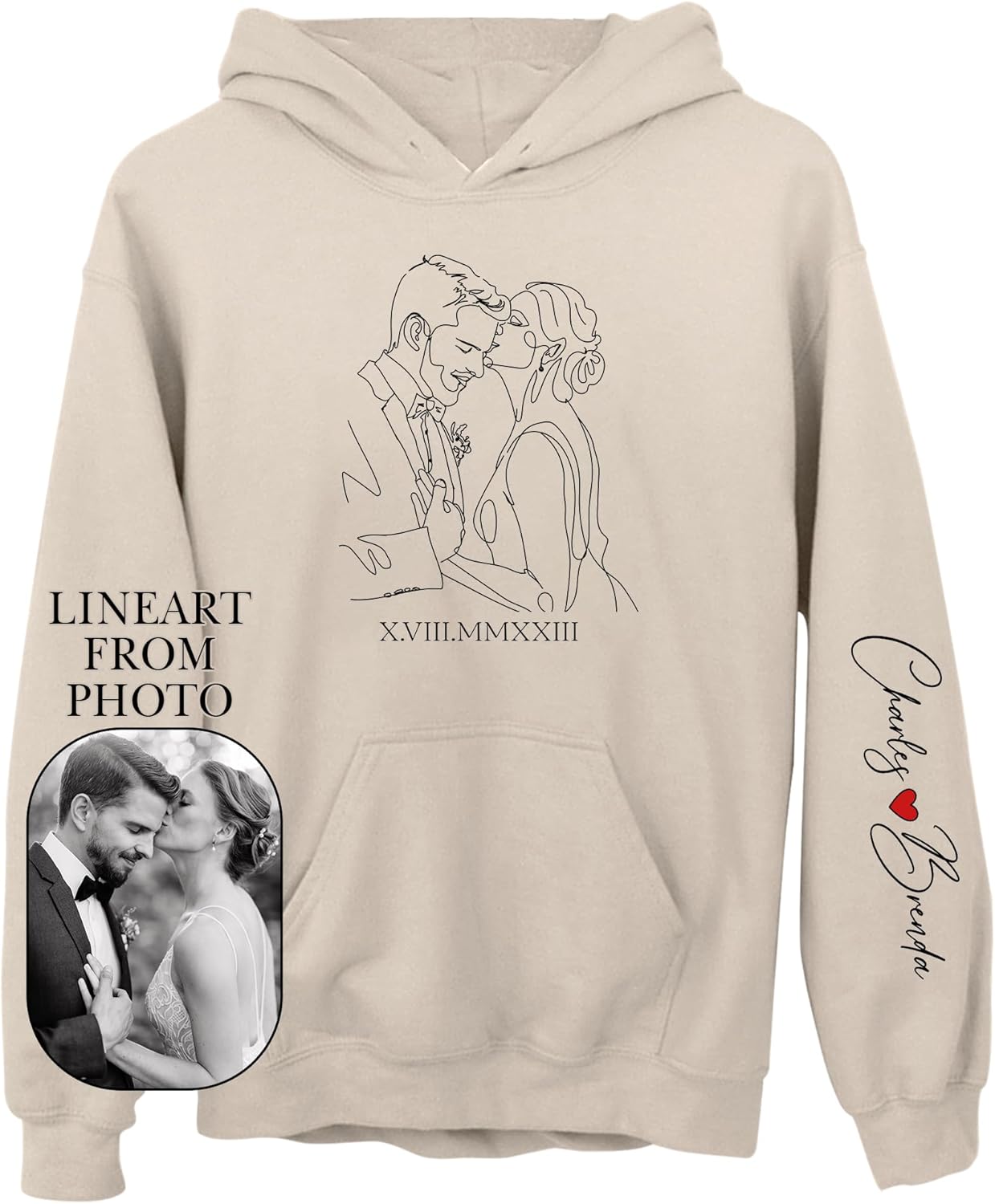 Custom Couples Hoodies for Valentine's Day
