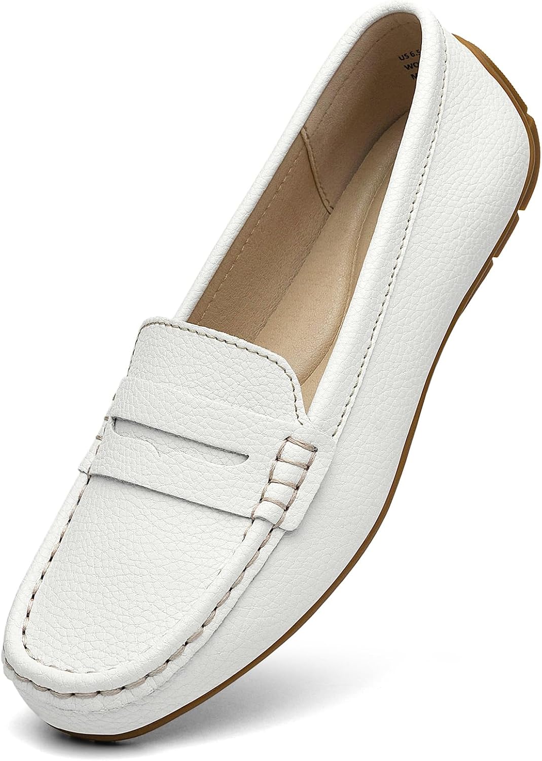 Women's Comfortable Lightweight Leather Penny Loafers for Work