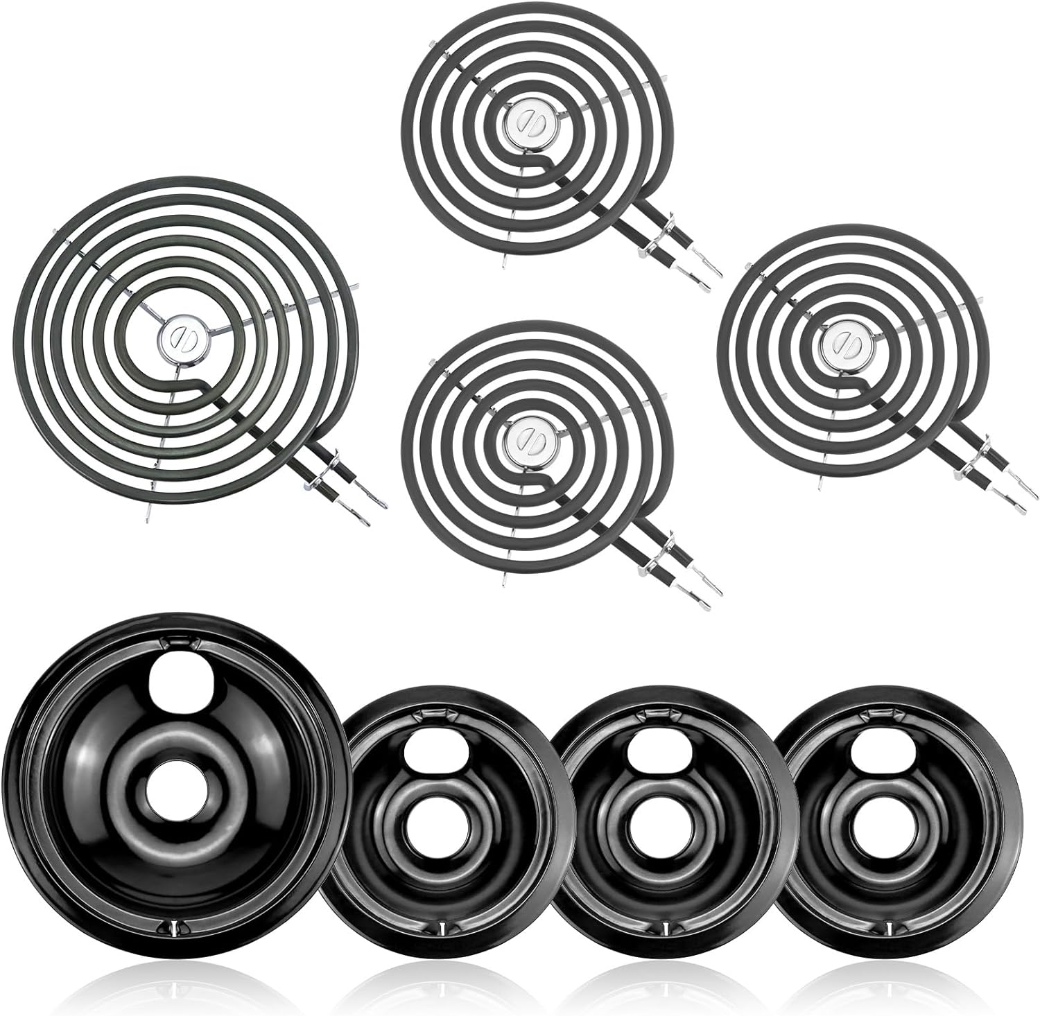 Electric Stove Burner Drip Pans for G-E Hot-point Ken-more