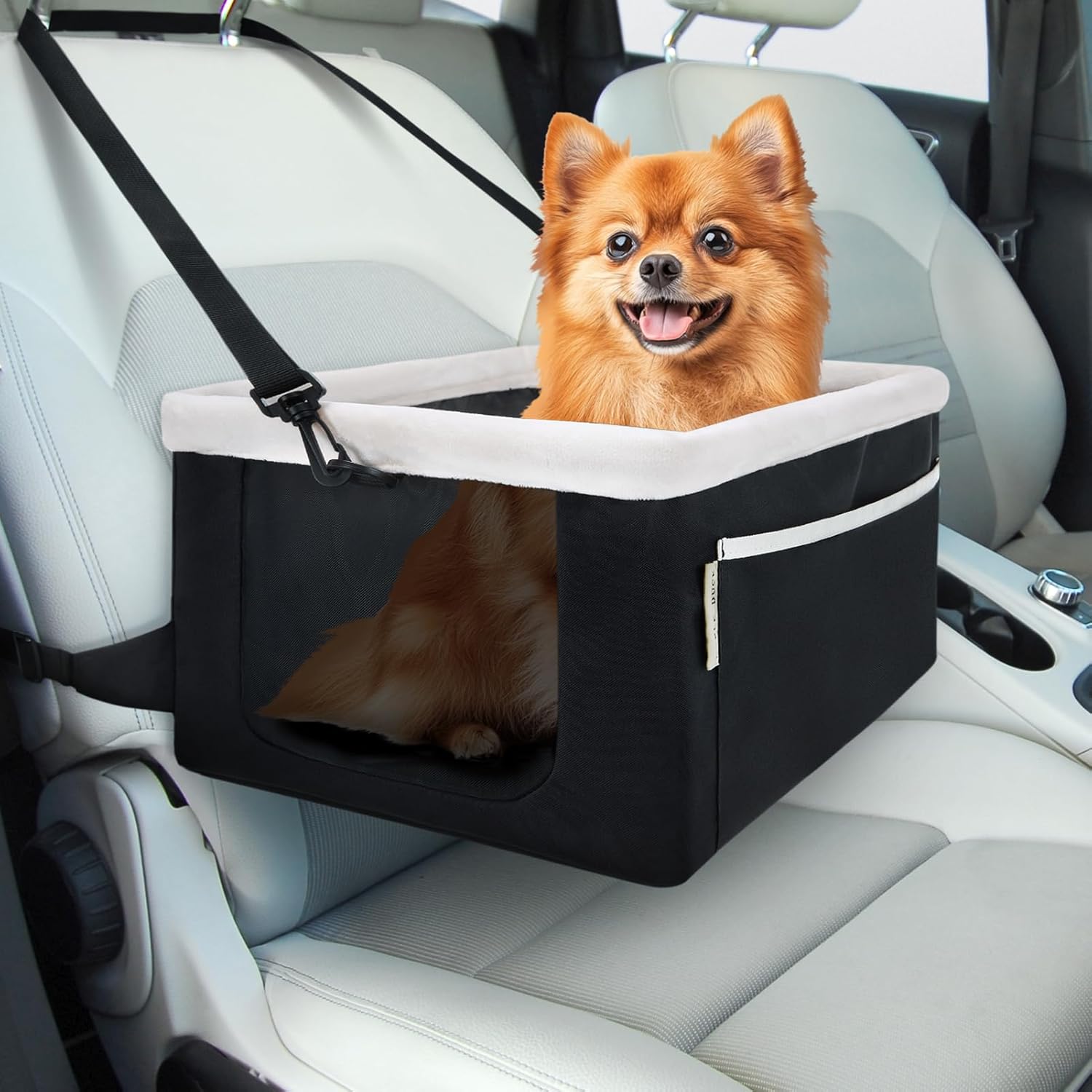 Sturdy Dog Car Seat for Small Pets - Portable & Safe!