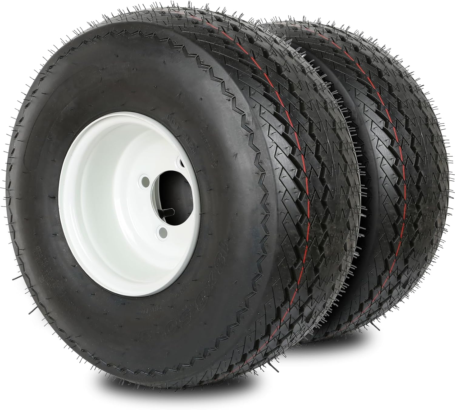 WEIZE 18x8.50-8 Tubeless Tire and Wheel Assembly for Golf Carts
