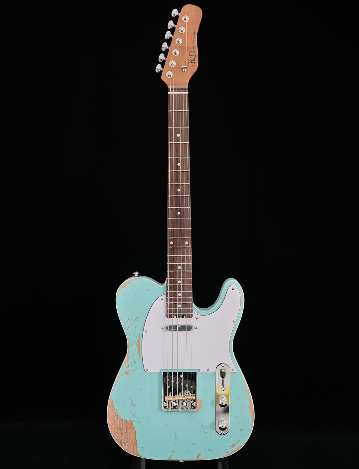 KGD Relic Electric Guitar: Rich Mahogany Tone