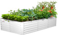 Galvanized Raised Garden Bed 8x4x1.5 ft - Durable Modular Planter