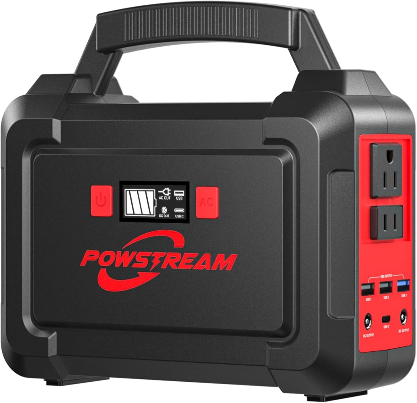 Portable Power Station - 200W Peak Power, Multiple Ports & LED Flashlights