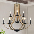 Farmhouse Chandeliers for Dining Room 9-Light 31in - Adjustable Height