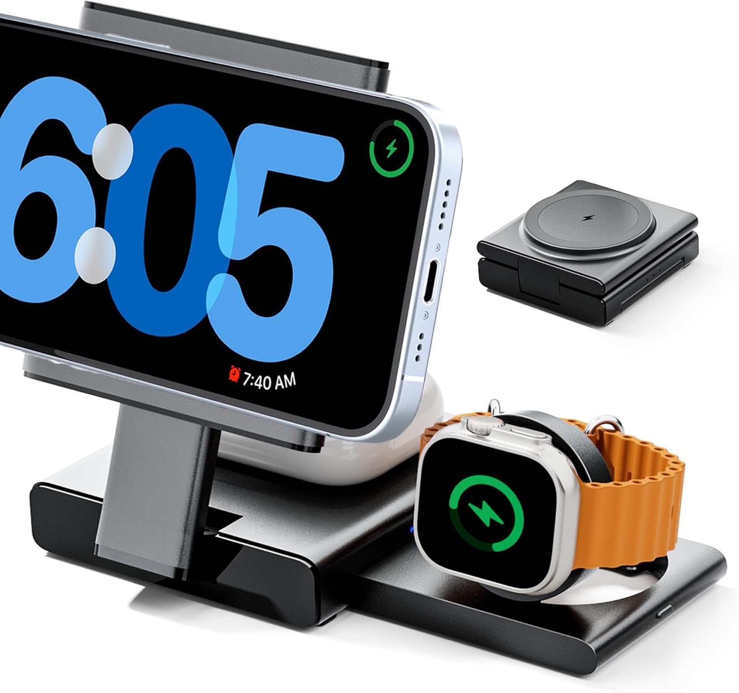 3-in-1 Travel Wireless Charger: Fast Charge Anywhere!