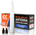 White 50 Cal Bullet Antenna for Chevy Silverado & GMC Sierra - Short