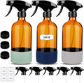 Adjustable Nozzle Glass Spray Bottles - 3 Pack