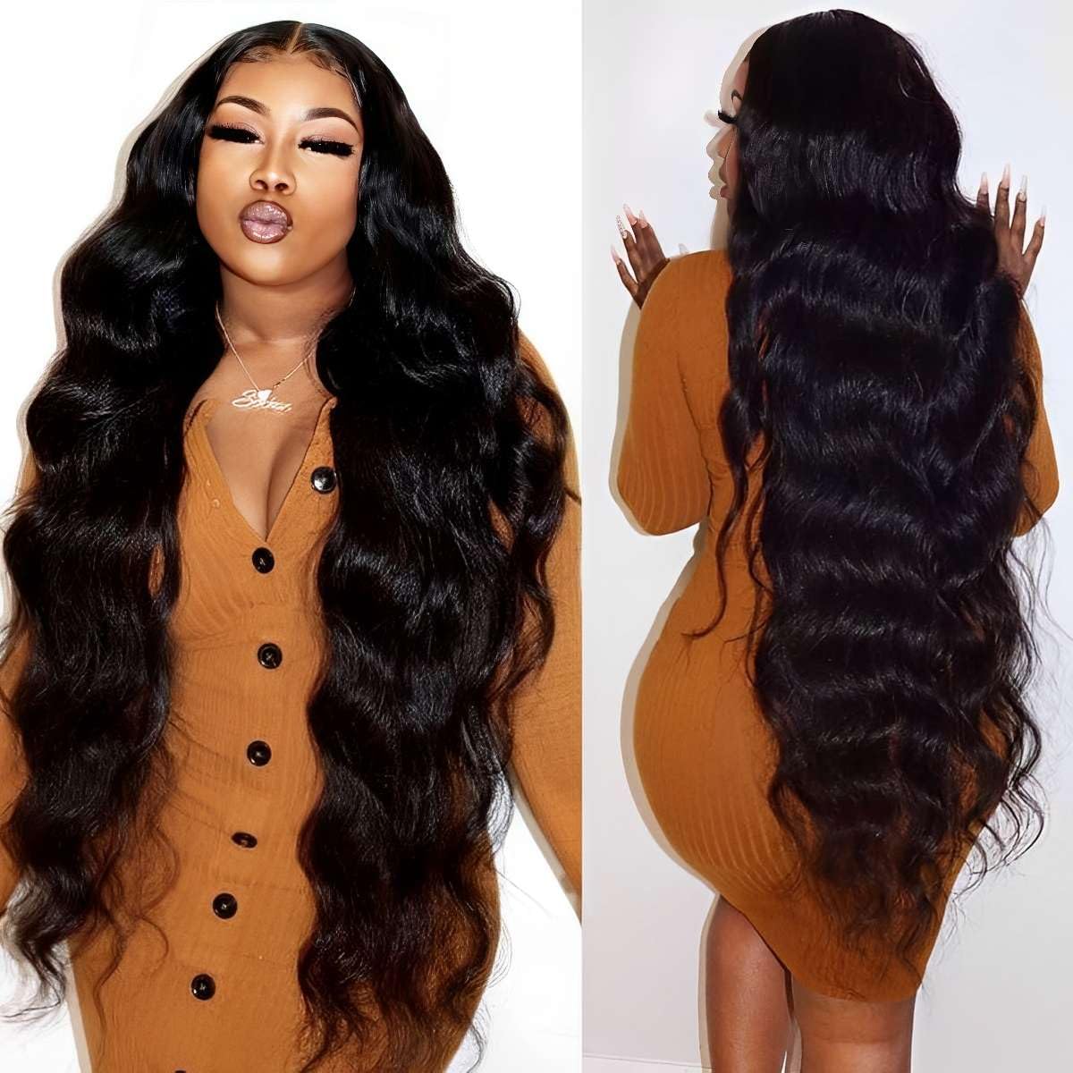 BEULADY 13x6 Lace Front Wigs Human Hair Body Wave 28ftin