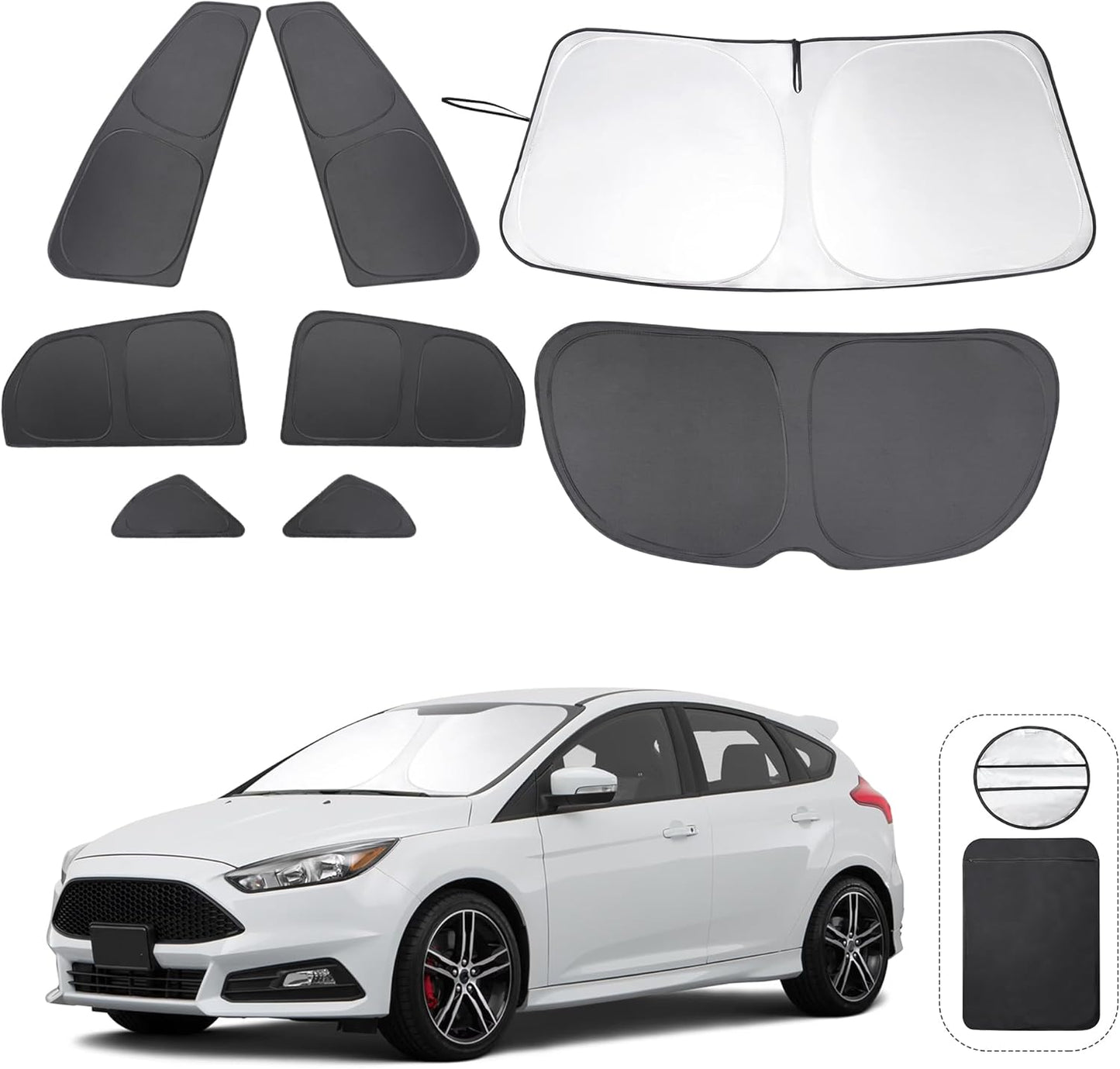 Custom Fit Window Shades for Ford Focus 2014-2018 Hatchback