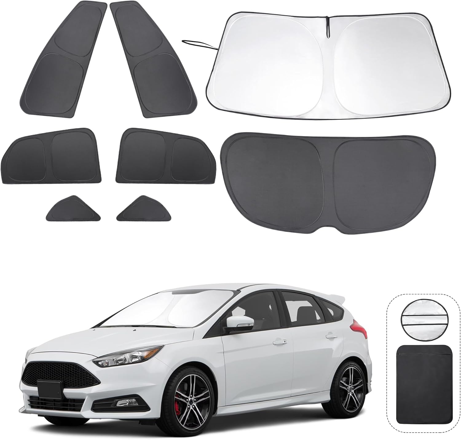 Custom Fit Window Shades for Ford Focus 2014-2018 Hatchback