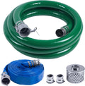 2 in x 65 ft Discharge Hose Pump Kit - Durable PVC Backwash & Suction