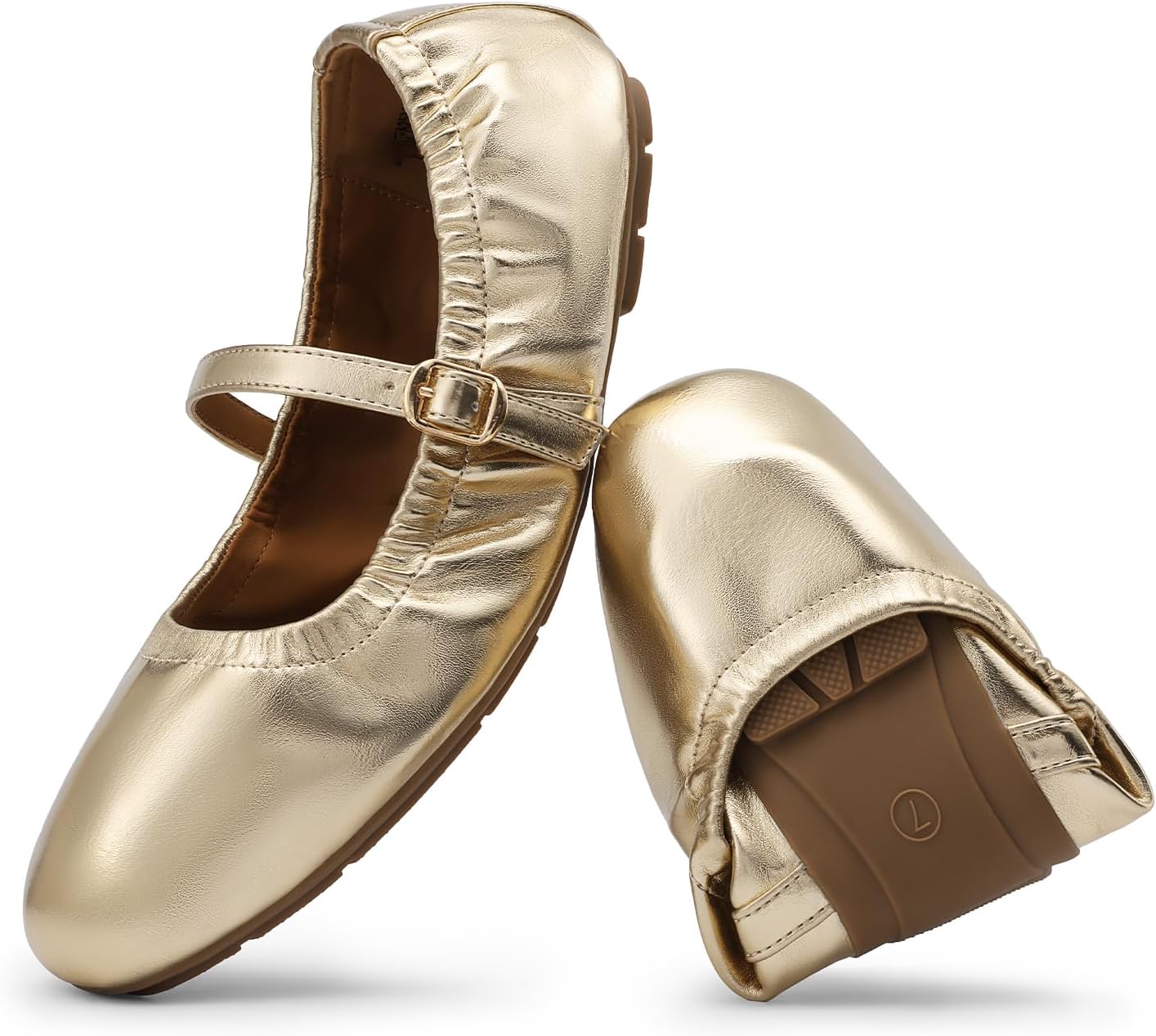 Comfortable Foldable Square Toe Mary Jane Flats for Women