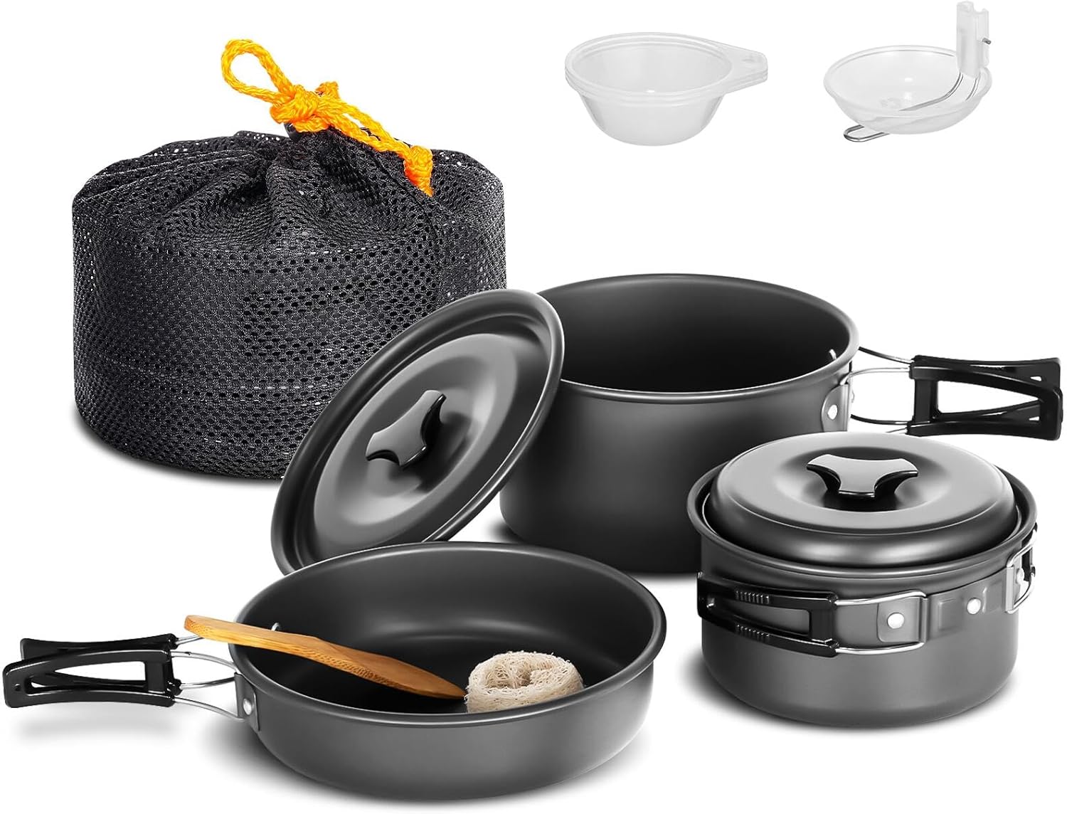 Lixada Non-Stick Camping Cookware Set - Lightweight & Stackable!